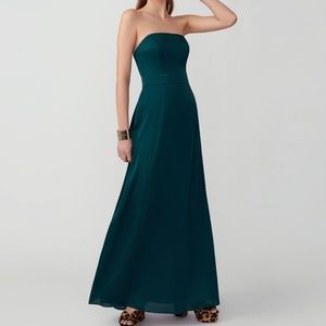 Fame and partners strapless A-Line gown. Matte satin- warm blush. Size 16.